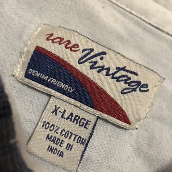 EUC Rare Vintage Brand ButtonUp Shirt-Sz XL-Cotton-Western Vibes-Blue Tones - Picture 14 of 15